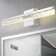 preview thumbnail 48 of 62, JONATHAN Y Baxter 22" 1-Light Modern Contemporary 360-Degree Rotatable Iron/Seeded Acrylic Integrated LED Vanity Light