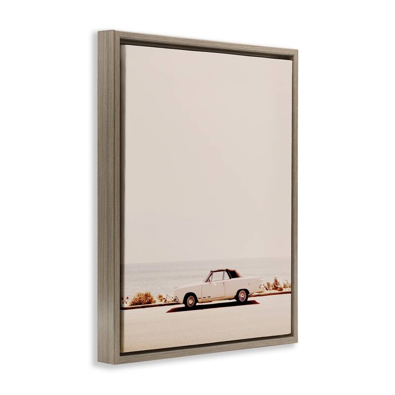Stupell California Dreaming Antique Car Framed Floater Canvas Wall Art Design By Gemma Bardot