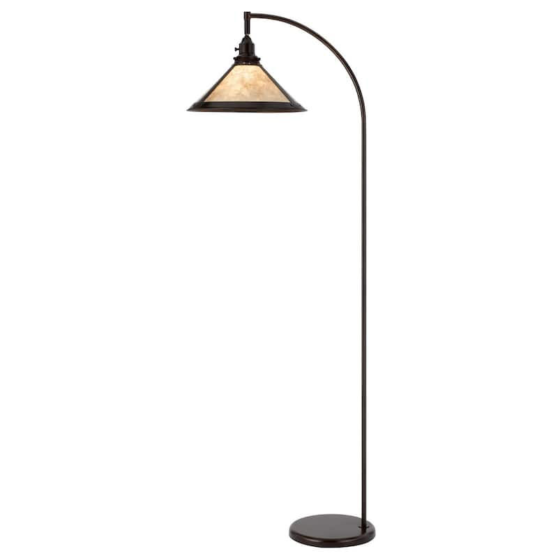 65-Inch Traditional Floor Lamp with Empire Shade for Living Room - 15” x 23” x 65” - Bronze