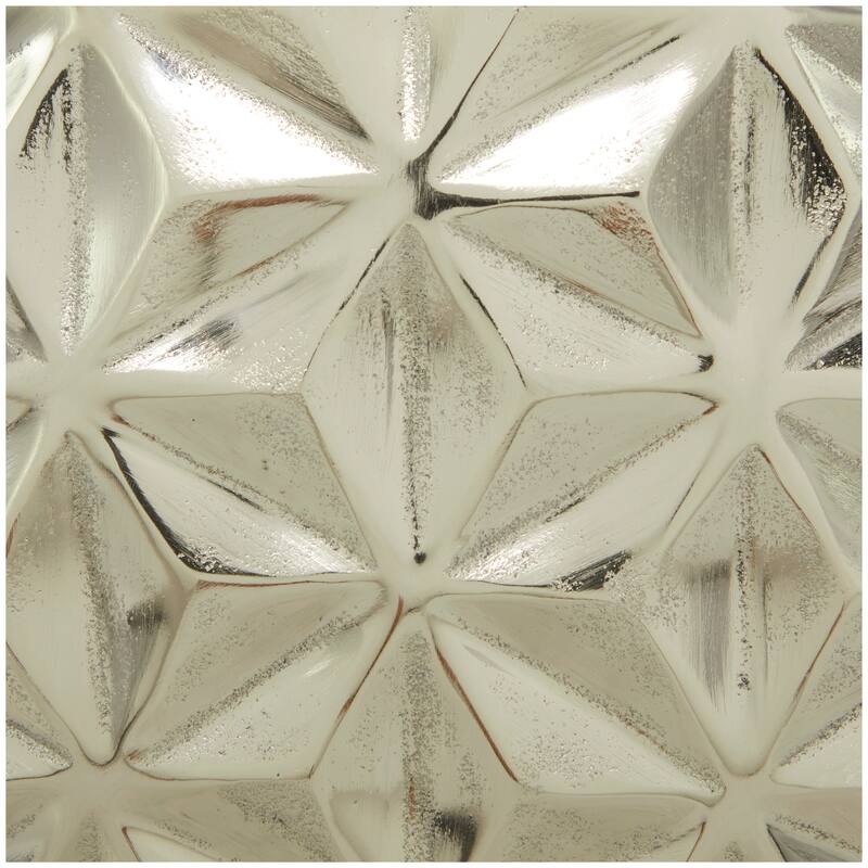 CosmoLiving by Cosmopolitan Aluminum Metal Faceted Geometric Vase - Black, Silver, Gold