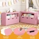 preview thumbnail 33 of 42, Costway Storage Cabinet 3 Drawer Chest w/Wheels Large Storage Cube - See Details