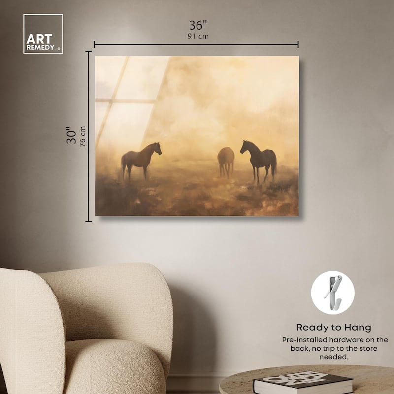 Equine Trio Acrylic by Art Remedy, Ready to Hang