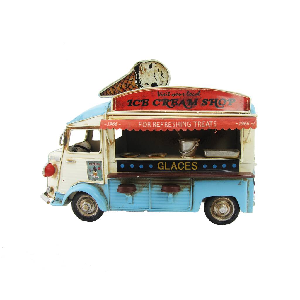 Blue Vintage Style Ice Cream Truck - Small