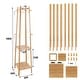 preview thumbnail 5 of 8, Solid Wood 8 Hook Freestanding Coat Rack Storage - 67"h x 16"l x 16"l