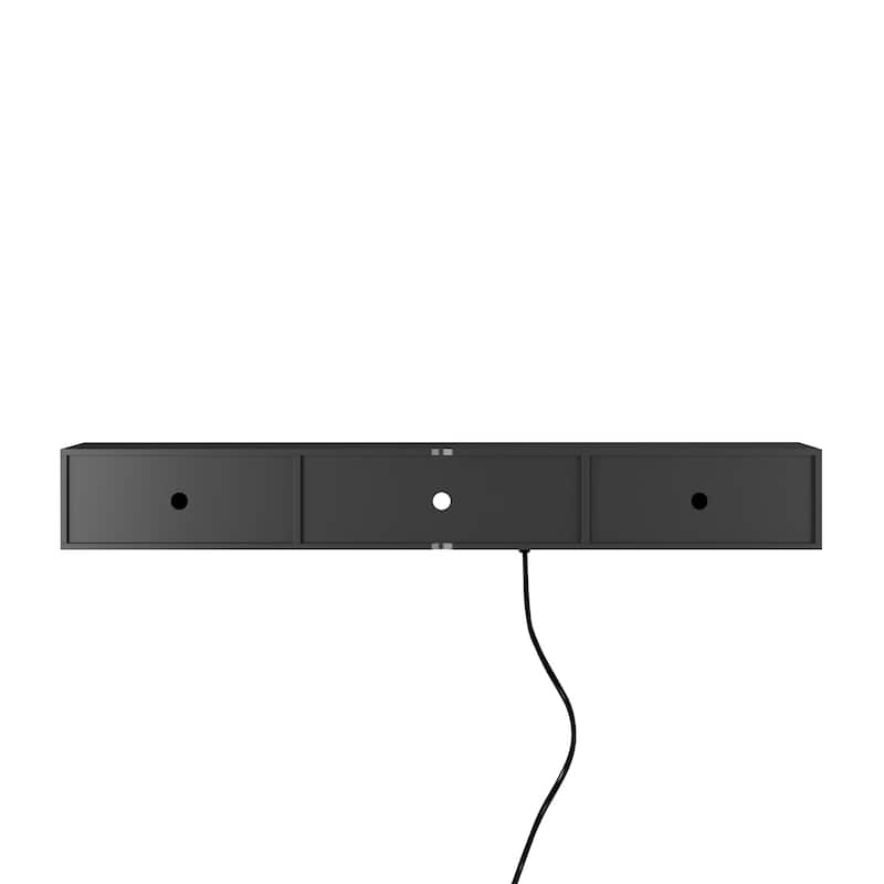 Floating TV Stand Wall Mounted with 16 Color LEDs,69" Modern TV Stand, Floating TV Cabinet Entertainment Center