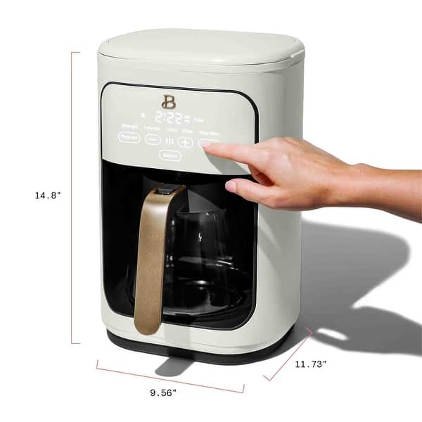 dimension image slide 5 of 6, 14 Cup Programmable Touchscreen Coffee Maker