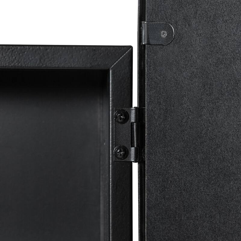 Retro Metal Arched Medicine Cabinet Wall Mount Bathroom Mirror with Storage Adjustable Shelves - 29.9" x 19.7"