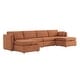 preview thumbnail 90 of 179, Mia Oversized Modular Sectional Fabric Sofa Terracotta-6 Pieces