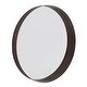 preview thumbnail 5 of 9, Avery Frame Ledge Round Wall Mirror by iNSPIRE Q Bold Bronze