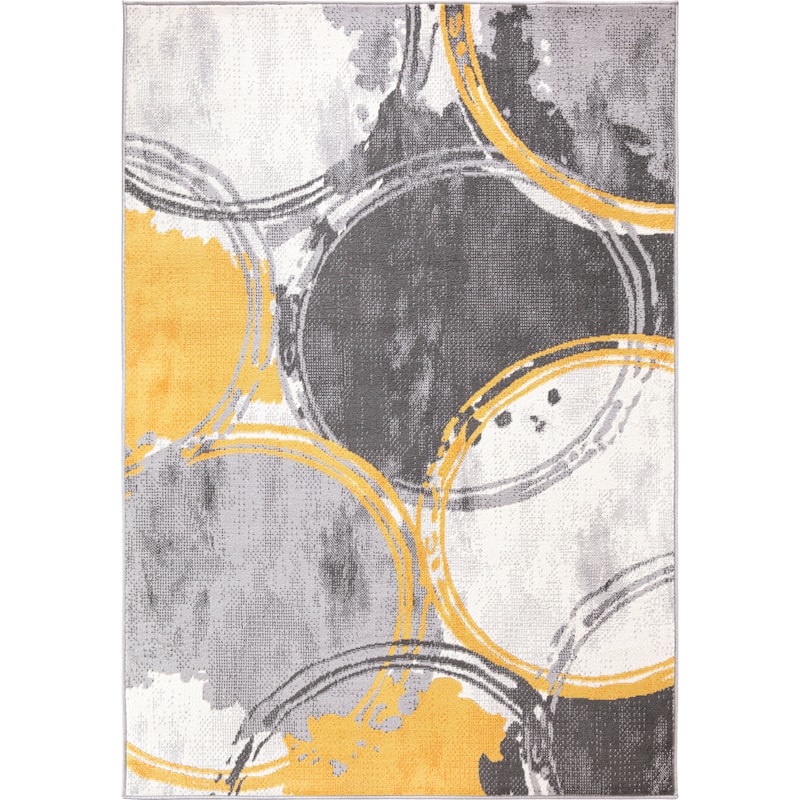 World Rug Gallery Contemporary Modern Circles Area Rug