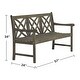 preview thumbnail 3 of 2, Clihome Outdoor Patio 5-foot Hand-scraped Wood Garden Bench