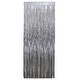 preview thumbnail 1 of 1, Silver Tinsel Christmas Window or Door Curtain 3' x 8'