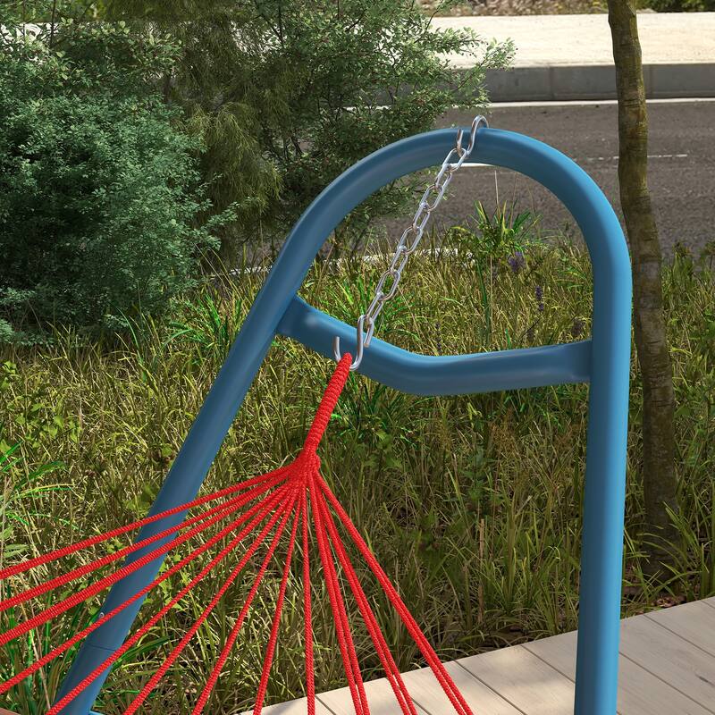 Hammock Stand for 2 Person, Portable Adjustable Steel Frame Hammock Stand with Weather Resistant Finish