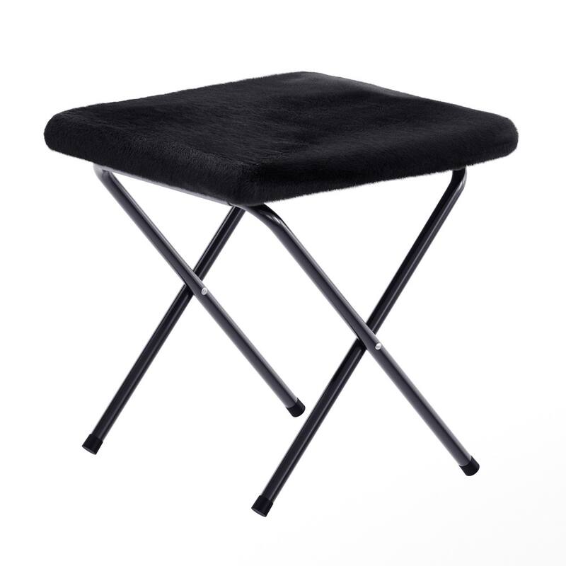 Upholstered XL Folding Saucer Chair with Ottoman - 31"D x 35.75"W x 33.5"H
