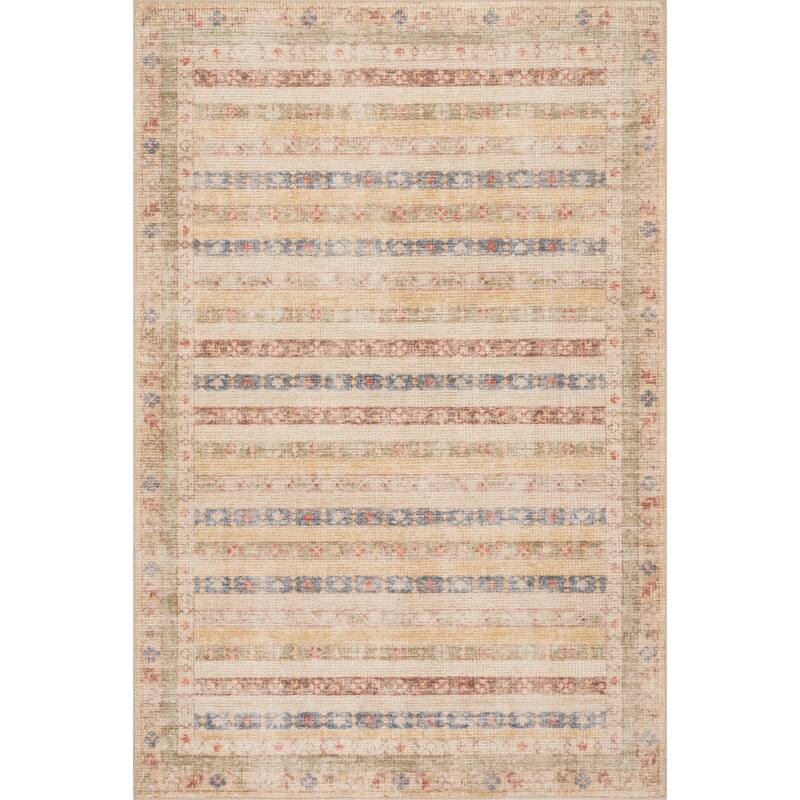 Padma Lakshmi Raji Hand-Tufted Multi-Stripe Wool-Blend Rug