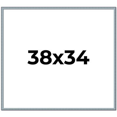 38x34 Frame Blue Picture Frame Modern Photo Frame Includes UV Acrylic Shatter Guard Front Acid Free Foam Backing Board Hardware