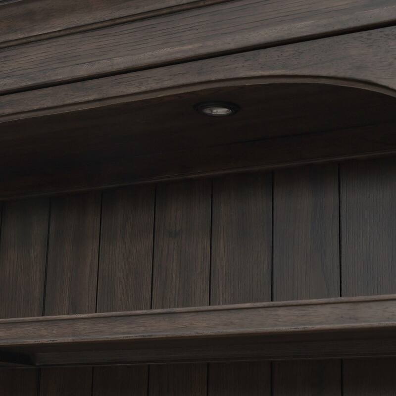 Paradise Valley Saddle Brown TV Entertainment Center with Optional Piers Shelves