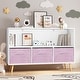 preview thumbnail 6 of 16, Children Bookcase with Folding Fabric Drawers, Children Book Display Shelf, Toy Storage Organizer, 35.43 x 11.02 x 23.62 inch