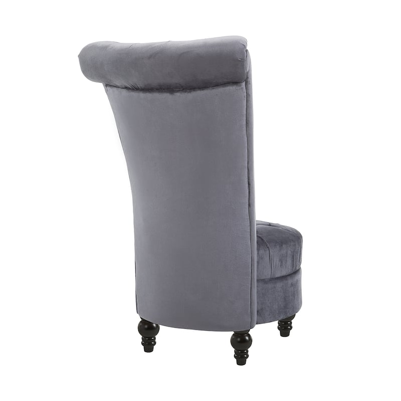 HOMCOM 45-inch Tufted High Back Velveteen Accent Chair