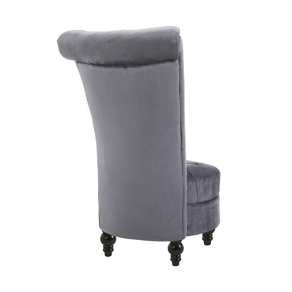 HOMCOM 45-inch Tufted High Back Velveteen Accent Chair