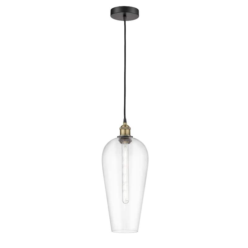Innovations Lighting Endless Possibilities Edison - Chelsea - 1 Light 8" Cord Hung Mini Pendant - Clear/Black Antique Brass