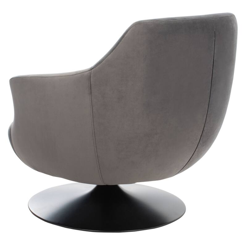 SAFAVIEH Couture Kristell Velvet Swivel Accent Chair - 31.1" W x 32.3" L x 29.5" H - 31Wx32Dx30H