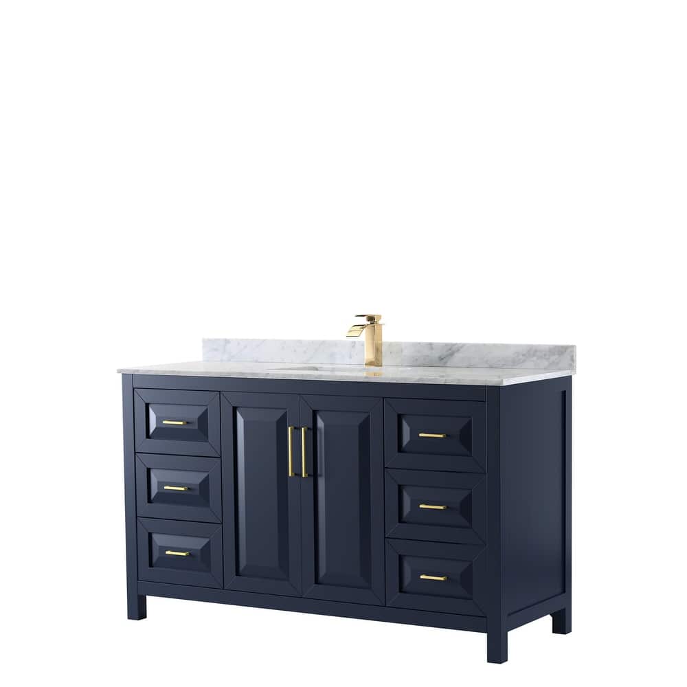 Daria 60-inch Single Vanity, Marble Top, No Mirror