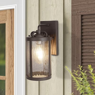 Jocy 1 Light Outdoor Wall Lantern Bronze Finish