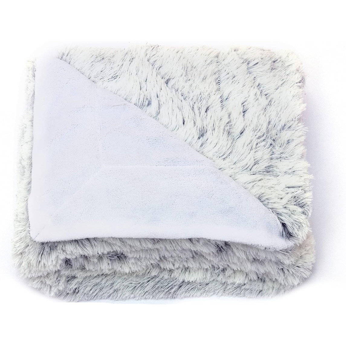 Cheer Collection Reversible Faux Fur Accent Throw Blanket-image