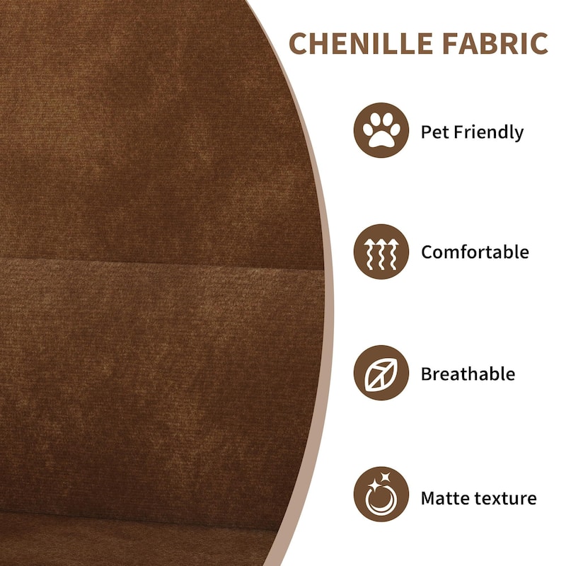 Modern Accent Chair, Wood Frame Sofa Chair, Comfortable Reading Armchair for Living Room