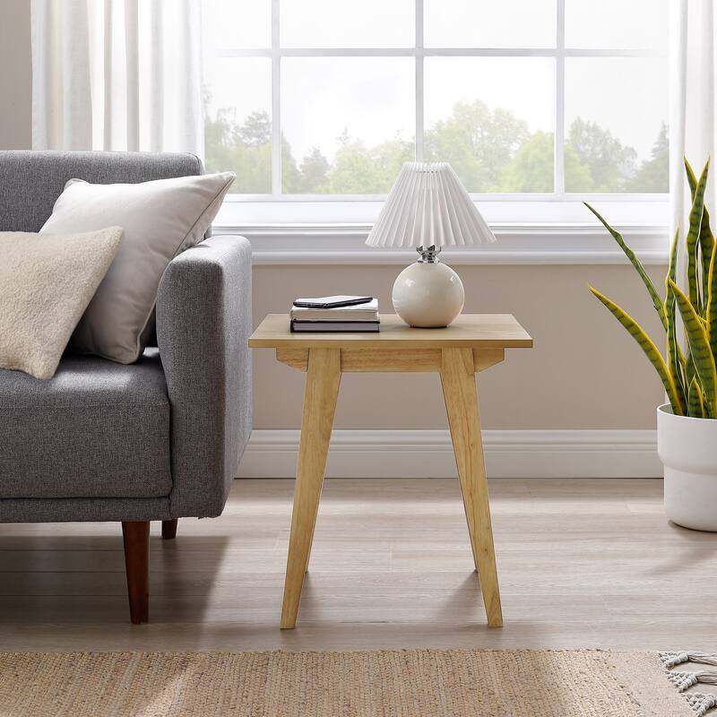Middlebrook Contemporary Minimal Solid Wood Side Table - English Ash