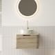Option White Oak + Stone Pattern Round Ceramic Basin