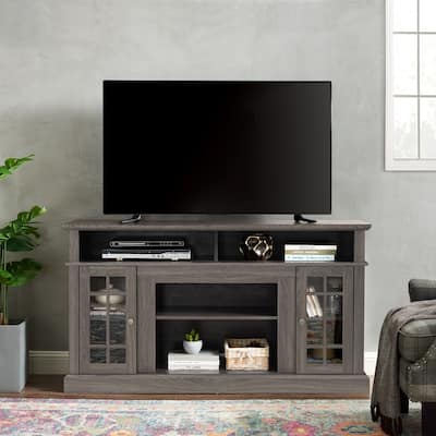 Classic Style 58.25" TV Stand with Open and Closed Storage Space for TVs Up to 65"