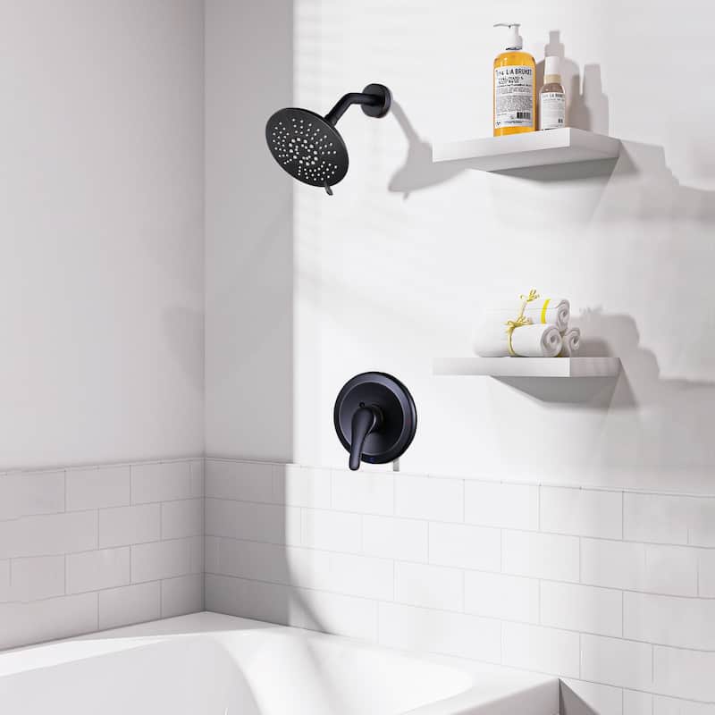 WOWOW Single Handle 5-Spray Shower Faucet with Pressure Balance