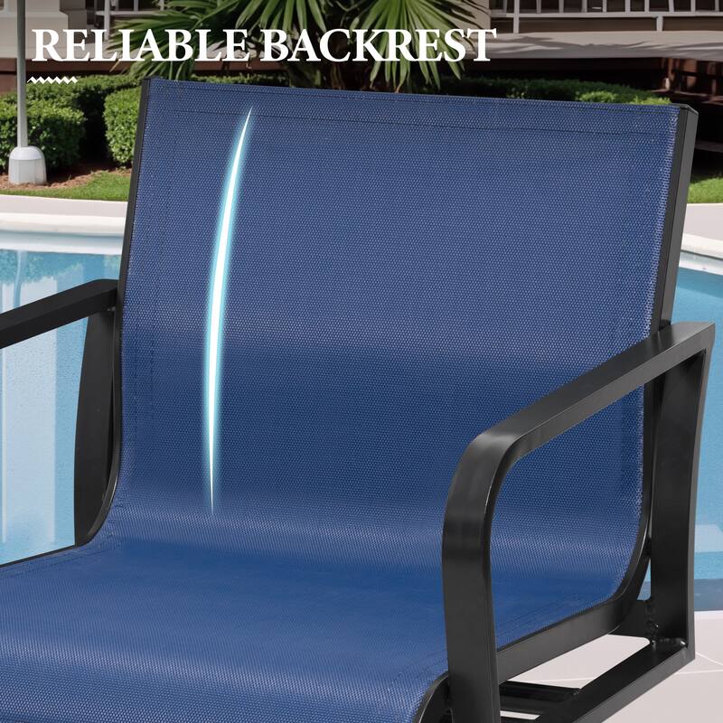 Outdoor Indoor Patio Aluminum Premium Sunbrella Fabric Swivel Barstools