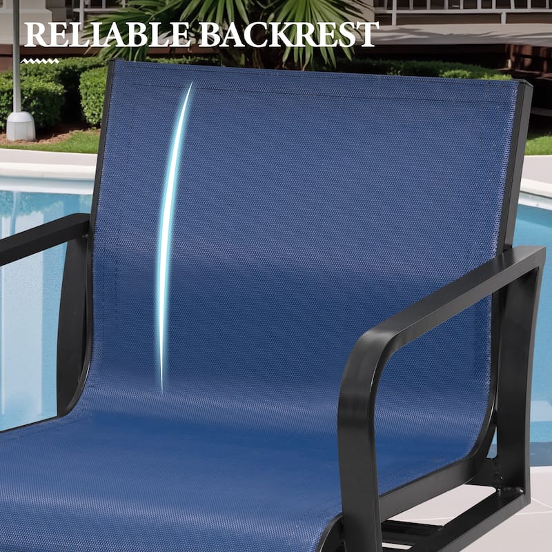Outdoor Patio Aluminum Sunbrella Fabric Swivel Barstools