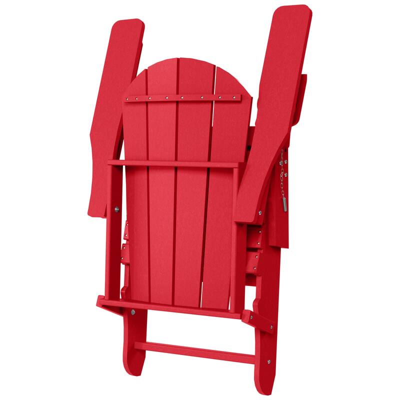 Laguna Outdoor Folding Adjustable Adirondack Chair with Hideaway Ottoman & Round Side Table