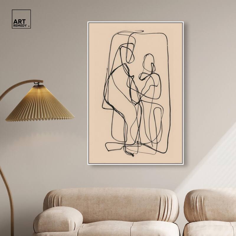Embrace of Lines II Canvas by Art Remedy