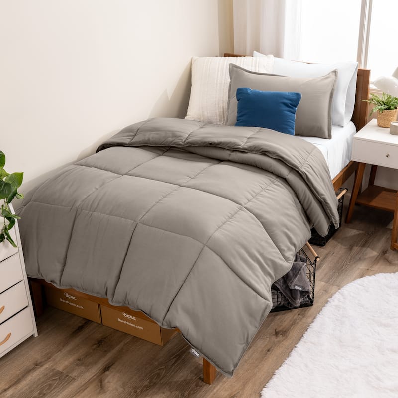 Bare Home Hypoallergenic Down Alternative Comforter Set - Twin - Twin XL - Khaki