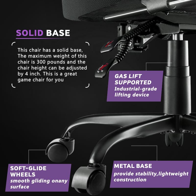 Bossin Gaming Chairs with Footrest, Big and Tall Chair 350lb Capacity, Racing Style Computer Chair with Ergonomic Lumbar Support