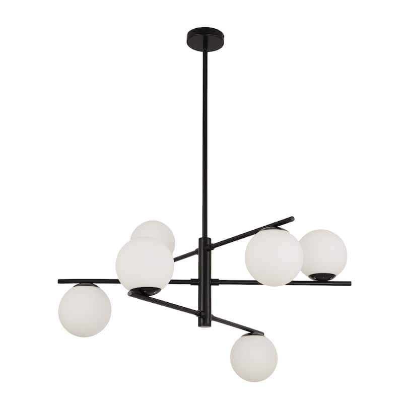 Modern 6-Light Dimmable Sputnik Bubble Chandelier for Dining Room