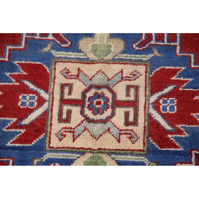 Traditional Red Kazak Area Rug Handmade Wool Carpet - 8'2" x 9'10"