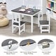 preview thumbnail 21 of 22, Costway 4 PCS Kids Wooden Activity Table & Chairs Set w/Storage Bench - See Details
