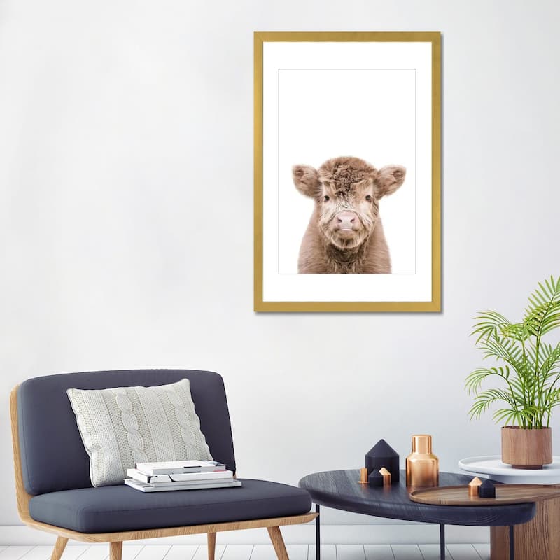 iCanvas "Highland Cow" by Tiny Treasure Prints