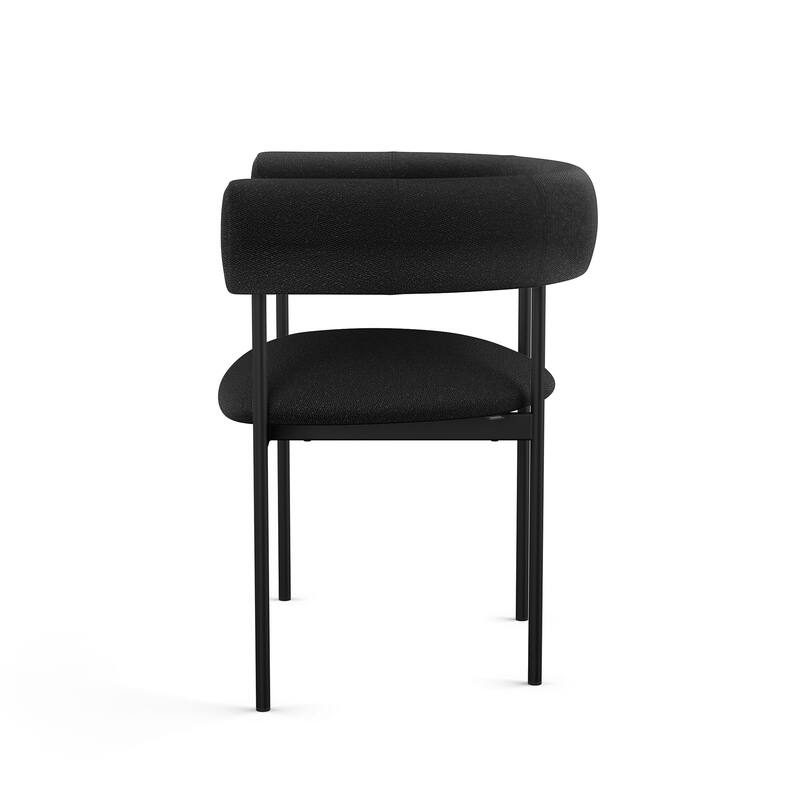 Amisco Julius Upholstered Dining Chair with arms and Metal Legs