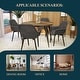 preview thumbnail 65 of 85, Markley Modern Leather Upholstered Dining Side Chairs with Black Iron Legs Accent Armchair for Home Kitchen Set of 4