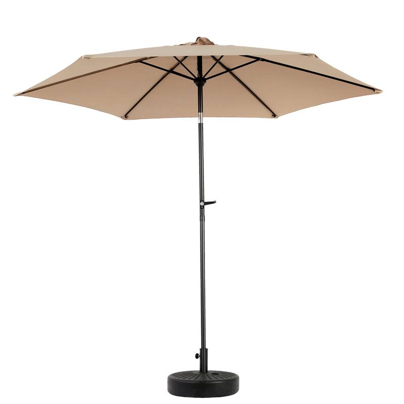 104" Patio Umbrella with Push Button Tilt,6 Ribs and Crank (No Base)