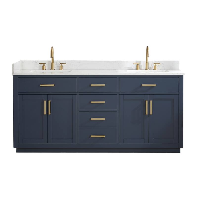 Altair Gavino Bath Vanity with Grain White Composite Stone Top, no Mirror
