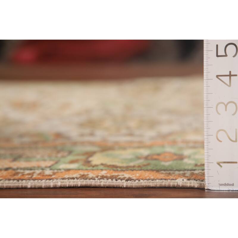 Distressed Sparta Turkish Vintage Area Rug Hand-Knotted Wool Carpet - 5'3"x 8'11"