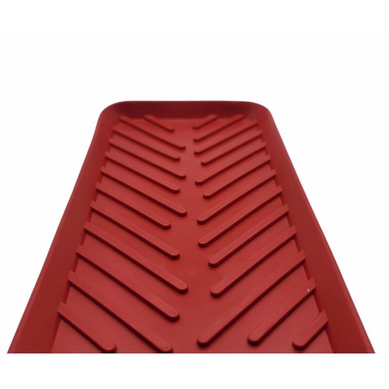 Handy Housewares 15" x 4" Narrow Ribbed Rubber Dish Drying Mat, Great on Your Kitchen Counter for Drying Stemware, Mugs
